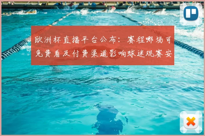 欧洲杯直播平台公布：赛程哪场可免费看及付费渠道影响球迷观赛安排